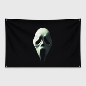 Флаг-баннер с принтом Крик , 100% полиэстер | размер 67 х 109 см, плотность ткани — 95 г/м2; по краям флага есть четыре люверса для крепления | scream | крик | маска | ужастик | ужасы