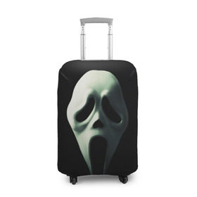 Чехол для чемодана 3D с принтом Крик , 86% полиэфир, 14% спандекс | двустороннее нанесение принта, прорези для ручек и колес | scream | крик | маска | ужастик | ужасы