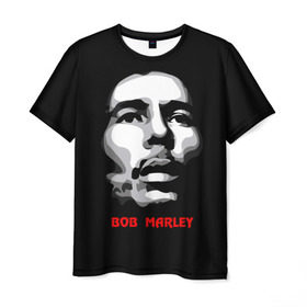 Мужская футболка 3D с принтом Боб Марли , 100% полиэфир | прямой крой, круглый вырез горловины, длина до линии бедер | bob marley | боб марли | музыка | регги | ямайка