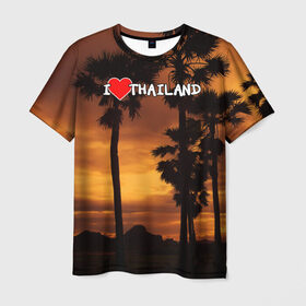 Мужская футболка 3D с принтом Thailand , 100% полиэфир | прямой крой, круглый вырез горловины, длина до линии бедер | Тематика изображения на принте: море | отдых | отпуск | пляж | солнце | туризм | турист