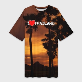 Платье-футболка 3D с принтом Thailand ,  |  | море | отдых | отпуск | пляж | солнце | туризм | турист