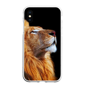 Чехол для iPhone XS Max матовый с принтом Лев , Силикон | Область печати: задняя сторона чехла, без боковых панелей | lion | лев | хищник
