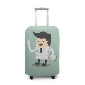 Чехол для чемодана 3D с принтом Доктор , 86% полиэфир, 14% спандекс | двустороннее нанесение принта, прорези для ручек и колес | doctor | house md | md | врач | дантист | доктор | мед работник | медецина | медик | хирург