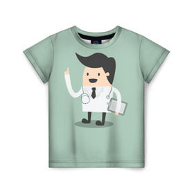 Детская футболка 3D с принтом Доктор , 100% гипоаллергенный полиэфир | прямой крой, круглый вырез горловины, длина до линии бедер, чуть спущенное плечо, ткань немного тянется | doctor | house md | md | врач | дантист | доктор | мед работник | медецина | медик | хирург