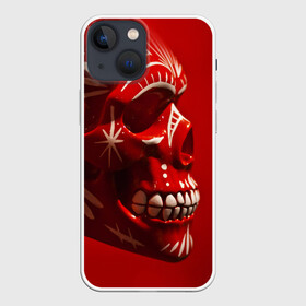 Чехол для iPhone 13 mini с принтом Красный череп ,  |  | red | дьявол | красный | монстр | прикольные картинки | череп