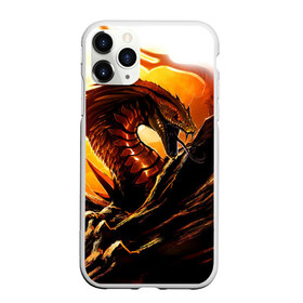 Чехол для iPhone 11 Pro матовый с принтом Дракон , Силикон |  | дракон | змей | монстр | огонь | пламя | прикольные картинки
