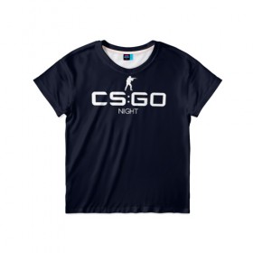 Детская футболка 3D с принтом cs:go - Night style (Ночь) , 100% гипоаллергенный полиэфир | прямой крой, круглый вырез горловины, длина до линии бедер, чуть спущенное плечо, ткань немного тянется | Тематика изображения на принте: cs | csgo | го | кс