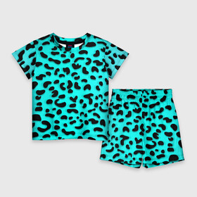 Детский костюм с шортами 3D с принтом Леопард ,  |  | sea | summer | африка | вода | джунгли | зебра | леопард | лето | море | океан | пляж | полосы | принт | тигр