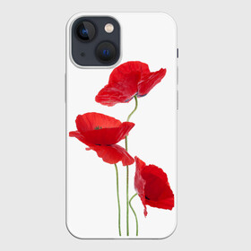 Чехол для iPhone 13 mini с принтом Маки ,  |  | field | flowers | poppies | poppy | red | wild | красные | мак | маки | поле | полевые | цветы