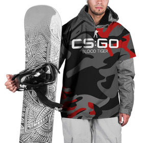 Накидка на куртку 3D с принтом cs:go - Blood Tiger (Кровавый тигр) , 100% полиэстер |  | Тематика изображения на принте: cs | csgo | го | кс