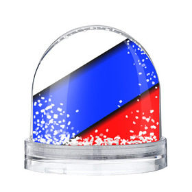 Снежный шар с принтом Российский флаг , Пластик | Изображение внутри шара печатается на глянцевой фотобумаге с двух сторон | косой | наклонный | триколор