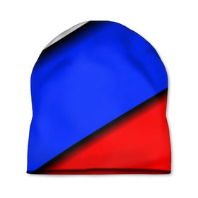 Шапка 3D с принтом Российский флаг , 100% полиэстер | универсальный размер, печать по всей поверхности изделия | косой | наклонный | триколор