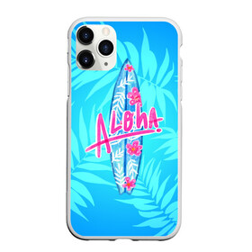 Чехол для iPhone 11 Pro Max матовый с принтом Aloha , Силикон |  | Тематика изображения на принте: sea | гавайи | жара | калифорния | лето | любовь | море | океан | отдых | пальмы | пляж | серфинг | солнце