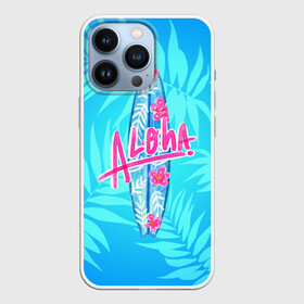 Чехол для iPhone 13 Pro с принтом Aloha ,  |  | Тематика изображения на принте: sea | гавайи | жара | калифорния | лето | любовь | море | океан | отдых | пальмы | пляж | серфинг | солнце