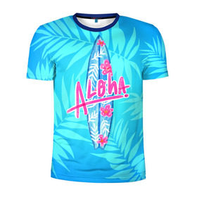 Мужская футболка 3D спортивная с принтом Aloha , 100% полиэстер с улучшенными характеристиками | приталенный силуэт, круглая горловина, широкие плечи, сужается к линии бедра | sea | гавайи | жара | калифорния | лето | любовь | море | океан | отдых | пальмы | пляж | серфинг | солнце