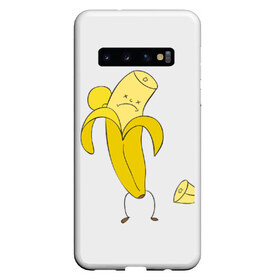 Чехол для Samsung Galaxy S10 с принтом Банан , Силикон | Область печати: задняя сторона чехла, без боковых панелей | грустный | фрукты