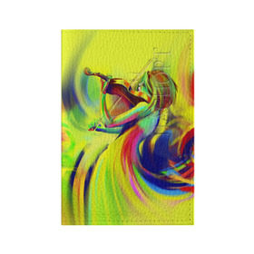 Обложка для паспорта матовая кожа с принтом Скрипачка , натуральная матовая кожа | размер 19,3 х 13,7 см; прозрачные пластиковые крепления | art | music | искусство | мелодия | музыка | скрипка