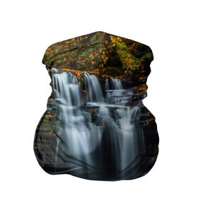 Бандана-труба 3D с принтом Водопад , 100% полиэстер, ткань с особыми свойствами — Activecool | плотность 150‒180 г/м2; хорошо тянется, но сохраняет форму | вода | лес | пейзаж | природа