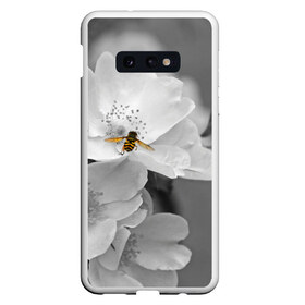 Чехол для Samsung S10E с принтом Пчела на цветах , Силикон | Область печати: задняя сторона чехла, без боковых панелей | Тематика изображения на принте: лепестки | цветы