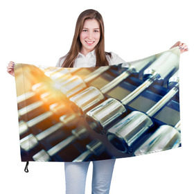 Флаг 3D с принтом Гантели , 100% полиэстер | плотность ткани — 95 г/м2, размер — 67 х 109 см. Принт наносится с одной стороны | гантели | мощь | сила | спорт