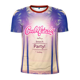 Мужская футболка 3D спортивная с принтом Калифорния , 100% полиэстер с улучшенными характеристиками | приталенный силуэт, круглая горловина, широкие плечи, сужается к линии бедра | sea | гавайи | жара | калифорния | лето | любовь | море | океан | отдых | пальмы | пляж | солнце