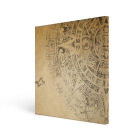 Холст квадратный с принтом Народ Майя , 100% ПВХ |  | античный | ацтеки | гранж | живопись | культура | майя | орнамент | ретро | старинный | элемент