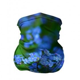 Бандана-труба 3D с принтом Синие цветы , 100% полиэстер, ткань с особыми свойствами — Activecool | плотность 150‒180 г/м2; хорошо тянется, но сохраняет форму | лепестки | прикольные картинки | цветочки | цветы