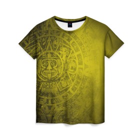 Женская футболка 3D с принтом Народ Майя , 100% полиэфир ( синтетическое хлопкоподобное полотно) | прямой крой, круглый вырез горловины, длина до линии бедер | античный | ацтеки | гранж | живопись | культура | майя | орнамент | ретро | старинный | элемент