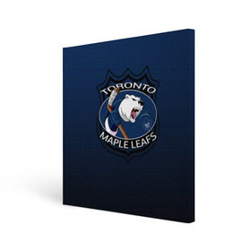 Холст квадратный с принтом Toronto Maple Leafs , 100% ПВХ |  | nhl | toronto maple leafs | спорт | хоккей