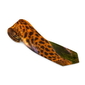 Галстук 3D с принтом Дальневосточный леопард , 100% полиэстер | Длина 148 см; Плотность 150-180 г/м2 | 