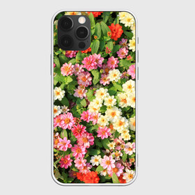 Чехол для iPhone 12 Pro с принтом Весеннее настроение , силикон | область печати: задняя сторона чехла, без боковых панелей | Тематика изображения на принте: аромат | букет | вазон | великолепие | краски | красота | куст | луг | полевые цветы | полянка | природа | растения | розы | ромашки | тюльпаны | украшение | фауна | цветник | цветок | цветочек | цветы
