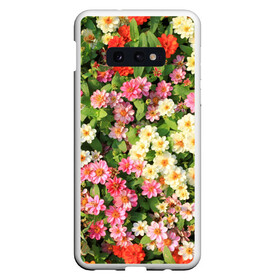 Чехол для Samsung S10E с принтом Весеннее настроение , Силикон | Область печати: задняя сторона чехла, без боковых панелей | аромат | букет | вазон | великолепие | краски | красота | куст | луг | полевые цветы | полянка | природа | растения | розы | ромашки | тюльпаны | украшение | фауна | цветник | цветок | цветочек | цветы