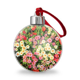 Ёлочный шар с принтом Весеннее настроение , Пластик | Диаметр: 77 мм | аромат | букет | вазон | великолепие | краски | красота | куст | луг | полевые цветы | полянка | природа | растения | розы | ромашки | тюльпаны | украшение | фауна | цветник | цветок | цветочек | цветы