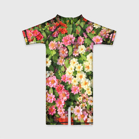 Детский купальный костюм 3D с принтом Весеннее настроение , Полиэстер 85%, Спандекс 15% | застежка на молнии на спине | аромат | букет | вазон | великолепие | краски | красота | куст | луг | полевые цветы | полянка | природа | растения | розы | ромашки | тюльпаны | украшение | фауна | цветник | цветок | цветочек | цветы