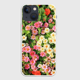 Чехол для iPhone 13 mini с принтом Весеннее настроение ,  |  | аромат | букет | вазон | великолепие | краски | красота | куст | луг | полевые цветы | полянка | природа | растения | розы | ромашки | тюльпаны | украшение | фауна | цветник | цветок | цветочек | цветы