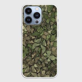 Чехол для iPhone 13 Pro с принтом Камуфляж с бабочками ,  |  | camo | камо | насекомые