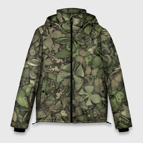Мужская зимняя куртка 3D с принтом Камуфляж с бабочками , верх — 100% полиэстер; подкладка — 100% полиэстер; утеплитель — 100% полиэстер | длина ниже бедра, свободный силуэт Оверсайз. Есть воротник-стойка, отстегивающийся капюшон и ветрозащитная планка. 

Боковые карманы с листочкой на кнопках и внутренний карман на молнии. | Тематика изображения на принте: camo | камо | насекомые