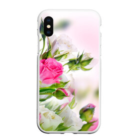 Чехол для iPhone XS Max матовый с принтом Алые розы , Силикон | Область печати: задняя сторона чехла, без боковых панелей | аромат | букет | вазон | великолепие | краски | красота | куст | нежность | природа | растения | розы | украшение | фауна | цветник | цветы