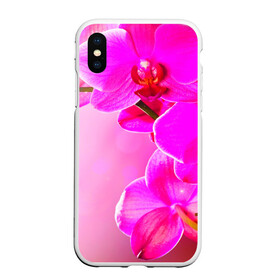 Чехол для iPhone XS Max матовый с принтом Орхидея , Силикон | Область печати: задняя сторона чехла, без боковых панелей | лепесток | новая | орхидея | природа | цветок | яркая