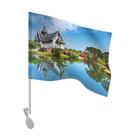 Флаг для автомобиля с принтом Таиланд , 100% полиэстер | Размер: 30*21 см | asia | bangkok | thailand | азия | бангкок | жара | змеи | крокодилы | море | обезьяны | океан | острова | отдых | отпуск | пляжи | проституция | рай | спорт | таиланд | тай | трансвеститы | туризм