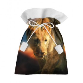 Подарочный 3D мешок с принтом Львица , 100% полиэстер | Размер: 29*39 см | Тематика изображения на принте: lion | голова животного | дикая кошка | кот | лев | цвет