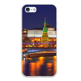 Чехол для iPhone 5/5S матовый с принтом Москва (Кремль) , Силикон | Область печати: задняя сторона чехла, без боковых панелей | moscow | russia | кремль | москва | столица