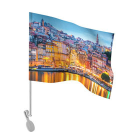 Флаг для автомобиля с принтом Португалия , 100% полиэстер | Размер: 30*21 см | europe | lisbon | portugal | европа | ес | загар | каникулы | купание | лиссабон | море | отдых | отпуск | пляж | португалия | туризм