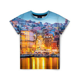 Детская футболка 3D с принтом Португалия , 100% гипоаллергенный полиэфир | прямой крой, круглый вырез горловины, длина до линии бедер, чуть спущенное плечо, ткань немного тянется | europe | lisbon | portugal | европа | ес | загар | каникулы | купание | лиссабон | море | отдых | отпуск | пляж | португалия | туризм