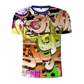 Мужская футболка 3D спортивная с принтом Пикассо из будущего , 100% полиэстер с улучшенными характеристиками | приталенный силуэт, круглая горловина, широкие плечи, сужается к линии бедра | арт | граффити | искусство | надписи | новинки | радуга | улицы