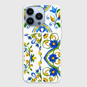 Чехол для iPhone 13 Pro с принтом Майолика ,  |  | dg | dolce | dolce  gabana | dolce  gabbana | dolce gabbana | maiolica | majolica | trend | барселона | дольче | дольче габана | дольче габбана | керамика | майолика | мода | модный принт | мозаика | мозайка | плитка | роспись | тренд