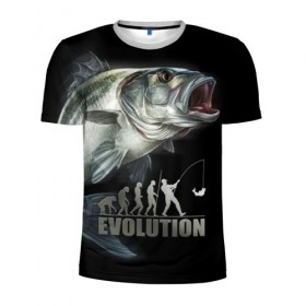 Мужская футболка 3D спортивная с принтом Эволюция , 100% полиэстер с улучшенными характеристиками | приталенный силуэт, круглая горловина, широкие плечи, сужается к линии бедра | эволюция