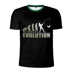 Мужская футболка 3D спортивная с принтом Эволюция , 100% полиэстер с улучшенными характеристиками | приталенный силуэт, круглая горловина, широкие плечи, сужается к линии бедра | эволюция