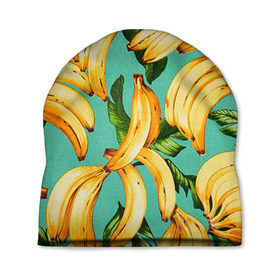 Шапка 3D с принтом Банан , 100% полиэстер | универсальный размер, печать по всей поверхности изделия | banana | банан | бананы | паттерн
