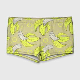 Мужские купальные плавки 3D с принтом Банан 8 , Полиэстер 85%, Спандекс 15% |  | banana | банан | бананы | паттерн